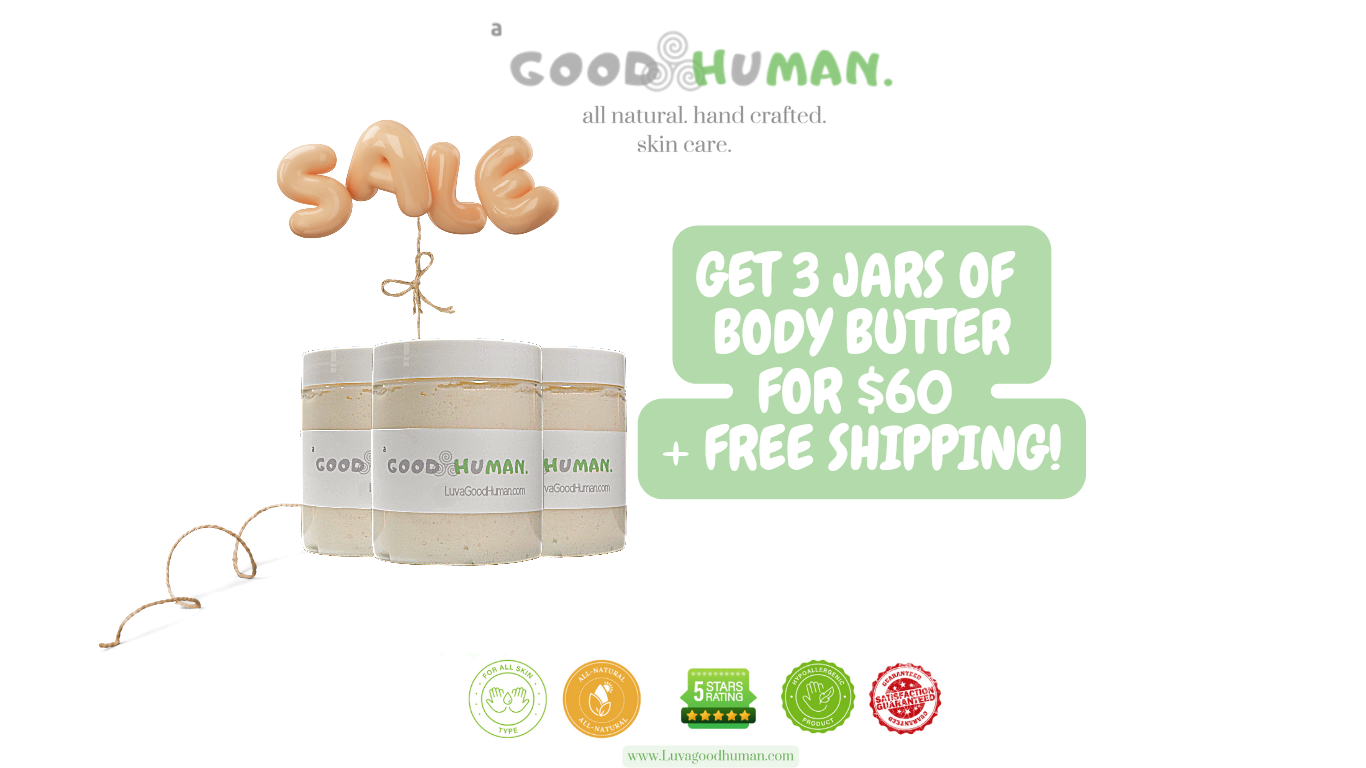 a Good Human - Signature Hand-Crafted "Body Glow" Body Butter - New Larger 8oz Jar!!!