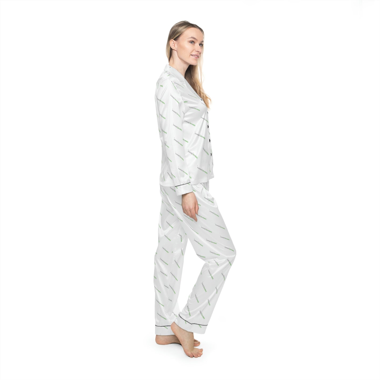 a Good Human - Logo -Women's Satin Pajamas