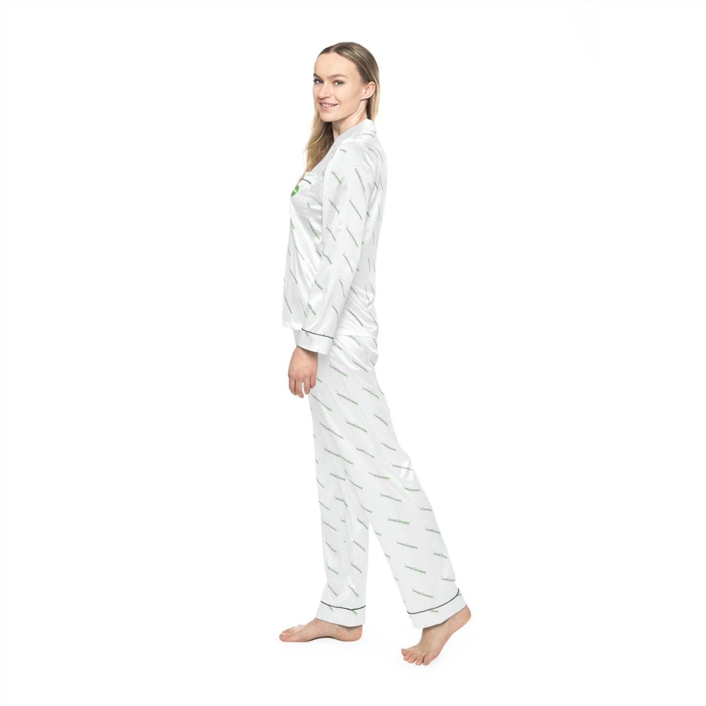 a Good Human - Logo -Women's Satin Pajamas