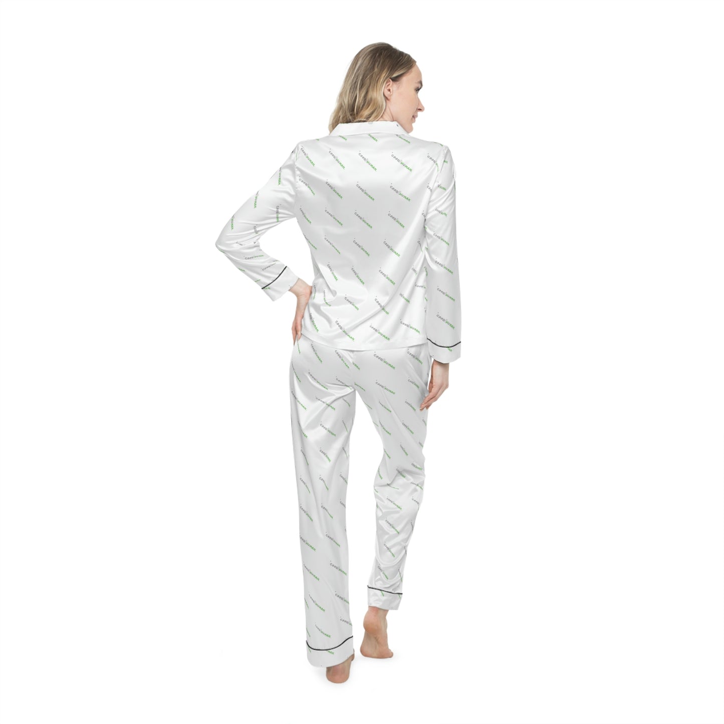 a Good Human - Logo -Women's Satin Pajamas