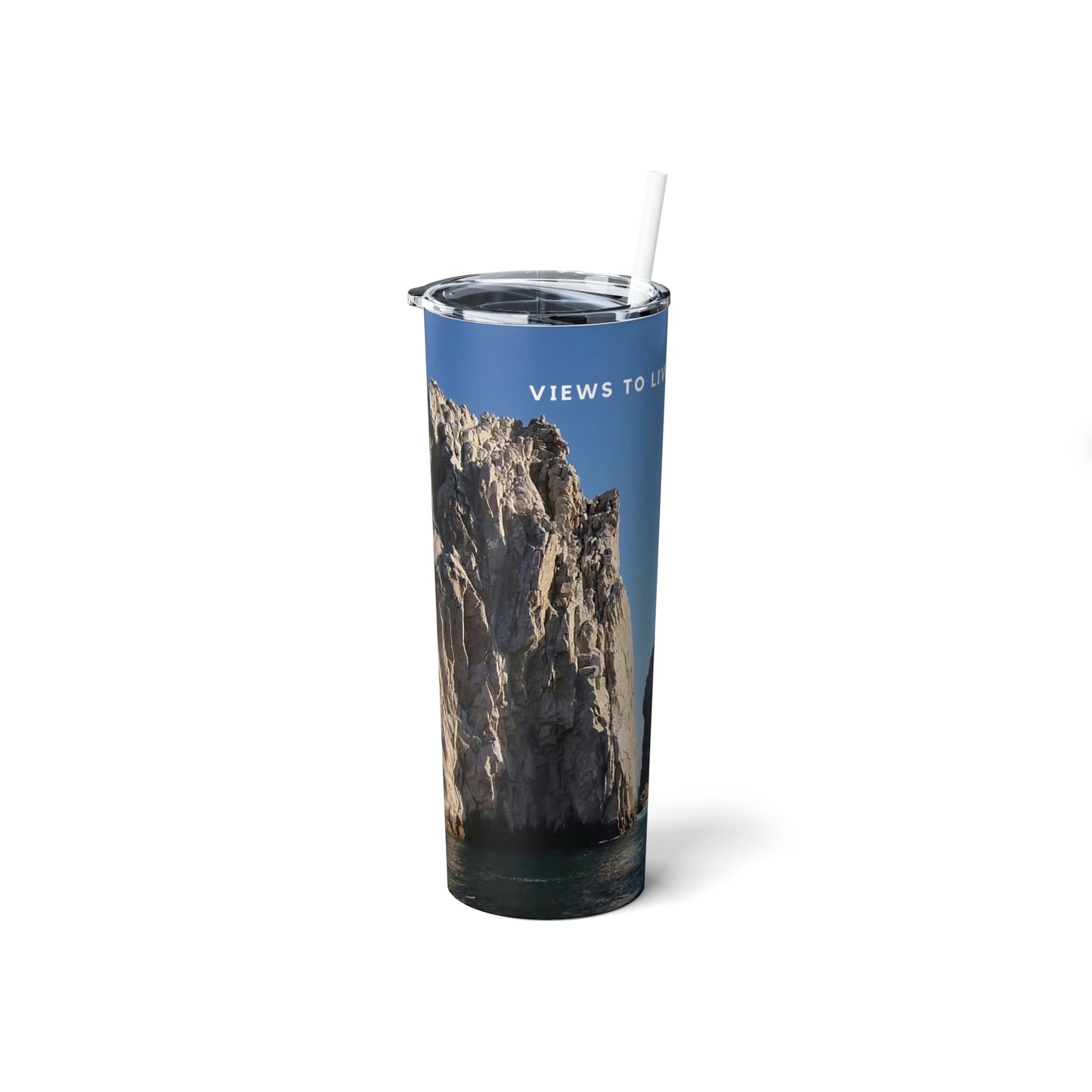 a Good Human - The Pacific Collection Skinny Steel Tumbler with Straw, 20oz